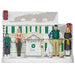 Decorative scene with a house and characters in front, featuring a white background.