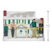 Model of a house with decorative elements and people on a white background