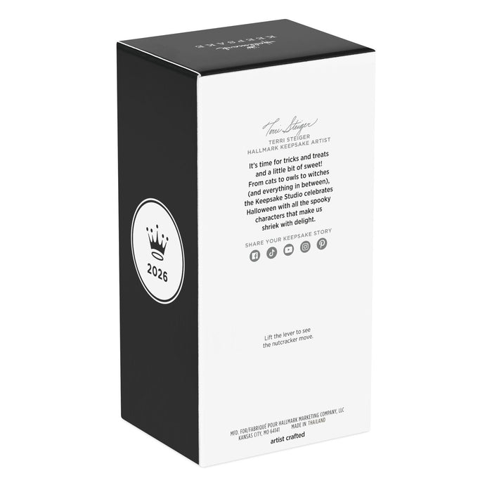 Black and white box with text and branding on a white background