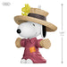 Scarecrow-themed Snoopy figurine with Woodstock on a white background