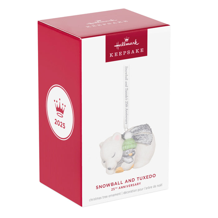 25th Anniversary Snowball and Tuxedo Porcelain 2025 Ornament