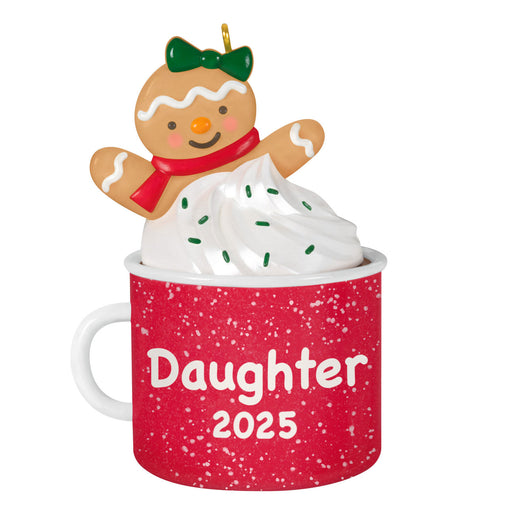 Daughter Gingerbread Girl in Mug 2025 Ornament