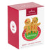 Hallmark Christmas ornament packaging with gingerbread sisters design