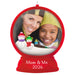 Decorative ornament with a photo of a woman and child, snowmen, and 'Mom & Me 2026' text.
