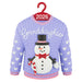 Purple sweater with snowman design and 'Granddaughter' text on a hanger with '2026' label.