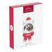 Hallmark Keepsake Christmas ornament packaging with a cat in a Santa hat and scarf, featuring the year 2026.