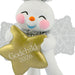 Snowman ornament holding a gold star with 'Godchild 2026' text on a white background