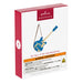 Hallmark Keepsake Christmas ornament packaging with blue guitar design on a white background