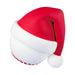 Red and white Santa hat on a white background