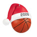 Basketball with a Santa hat labeled '2026' on a white background