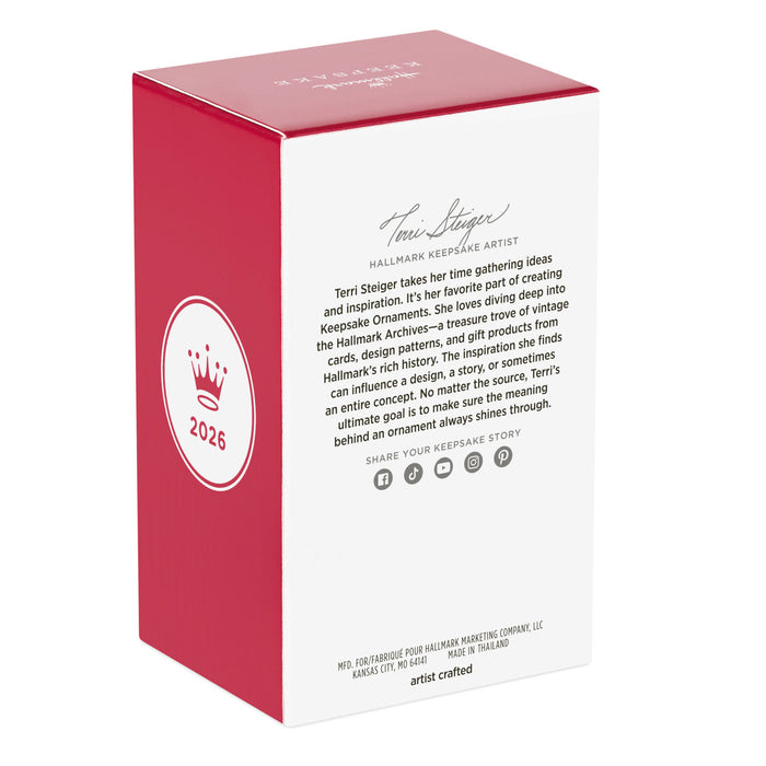 Red and white Hallmark packaged box.