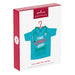 Hallmark Keepsake ornament packaging with blue shirt design and stethoscope on a white background