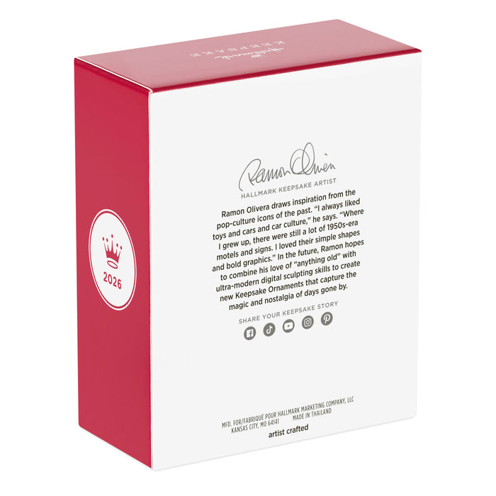 Product packaging with red and white design, featuring text and a logo.