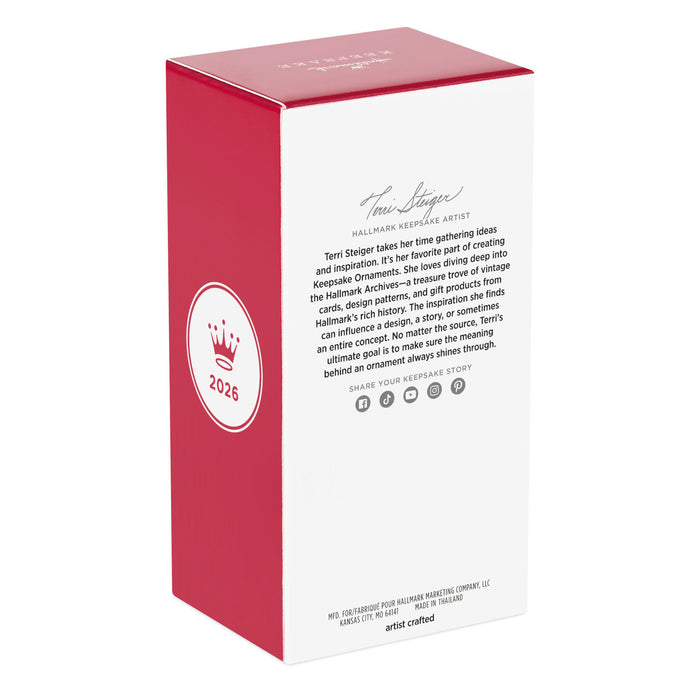 Red and white box with text and a logo on a white background