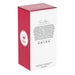 Red and white box with text and a logo on a white background