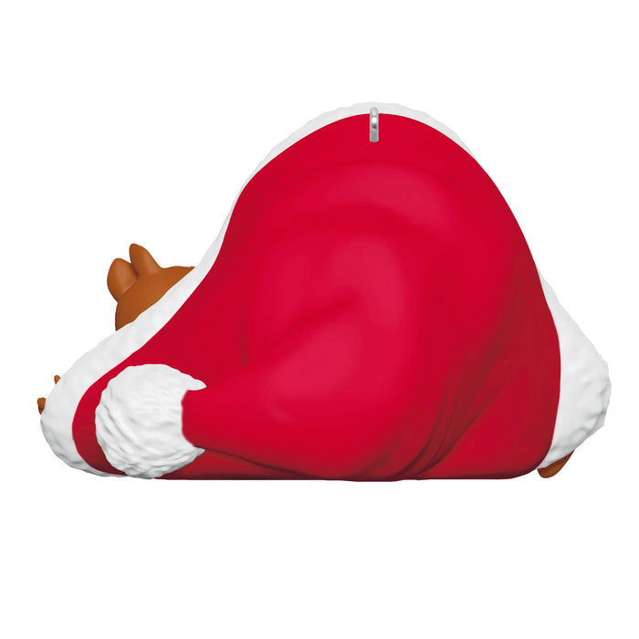 Red and white Santa hat on a white background