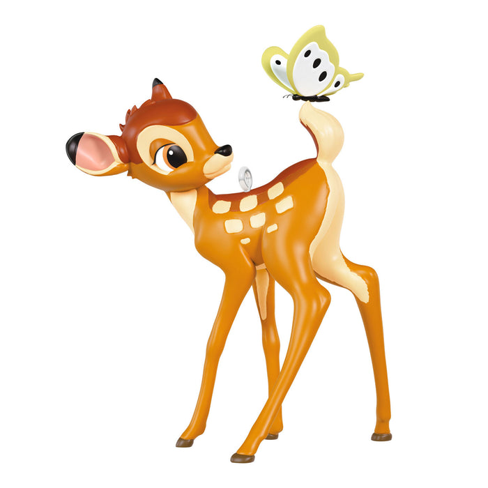 Animated deer figure with a butterfly on a white background