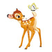 Animated deer figure with a butterfly on a white background