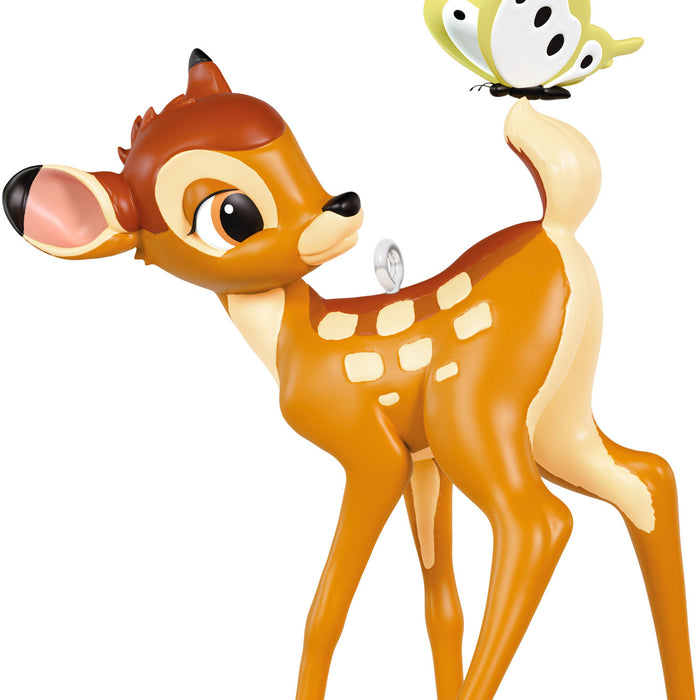 Animated deer character with a butterfly on a white background