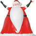 Inflatable Santa Claus figure with arms outstretched on a white background