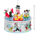 Decorative Christmas ornament with cartoon characters on a white background