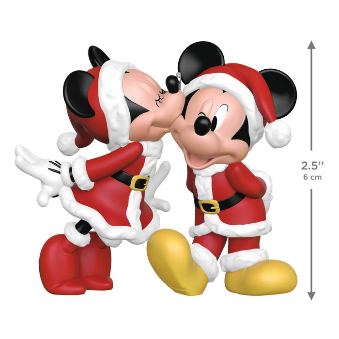 Two cartoon characters in Santa outfits with a size measurement label on a white background