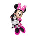 Animated character holding a black and white cat on a white background