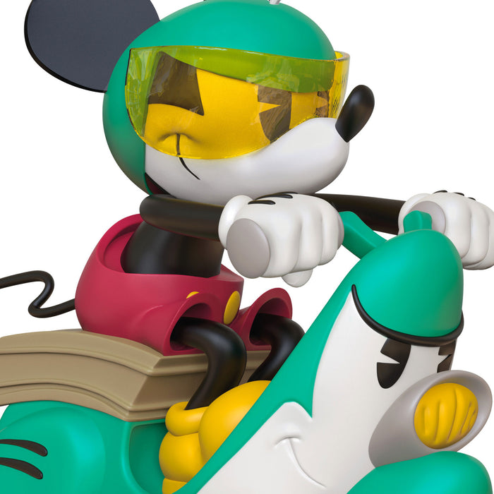 Colorful cartoon character with a green helmet and goggles on a white background