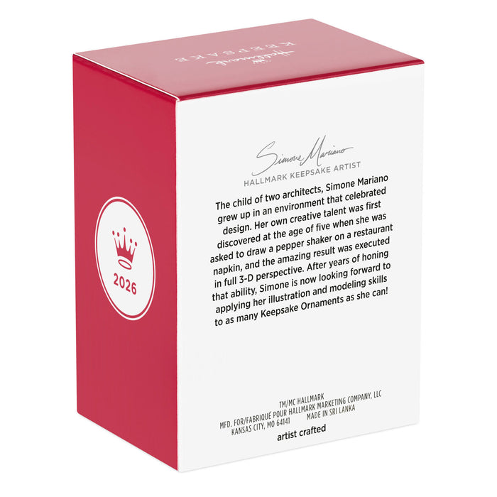 Hallmark Keepsake Ornament packaging with red and white design