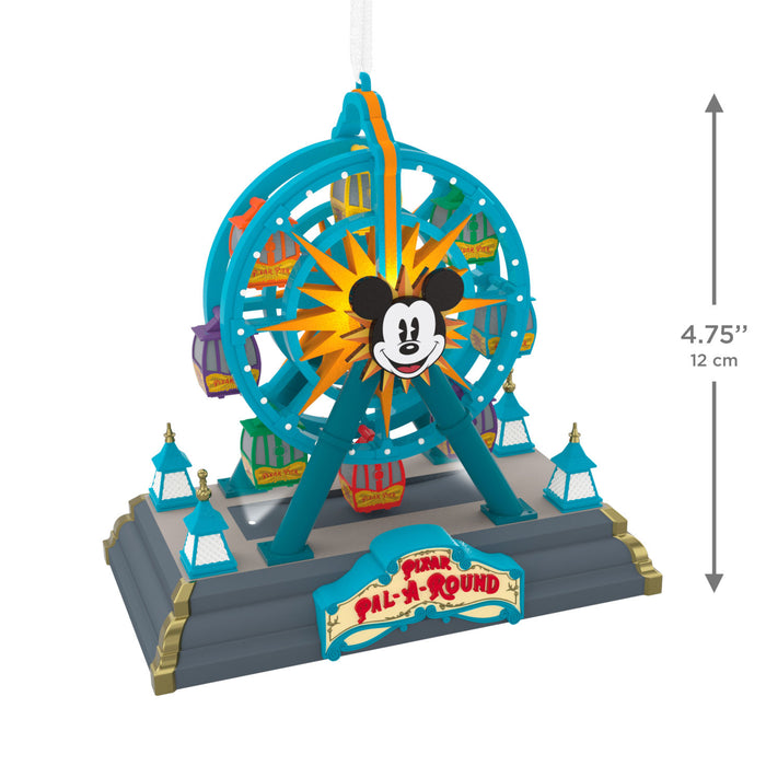 Model of a Ferris wheel with Mickey Mouse face, featuring the 'Peanut Pal-A-Round' sign, on a white background.