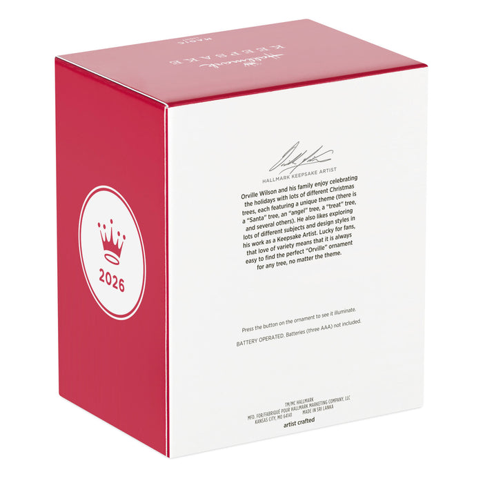 Red and white box with a logo and text on a white background