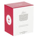 Red and white box with a logo and text on a white background