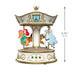 Decorative carousel figurine with characters on a white background