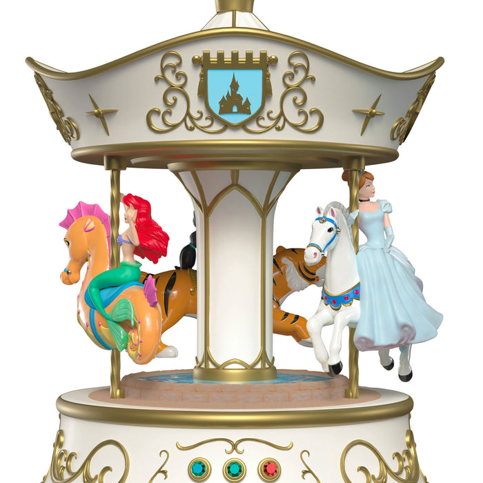 Decorative carousel with characters on a white background