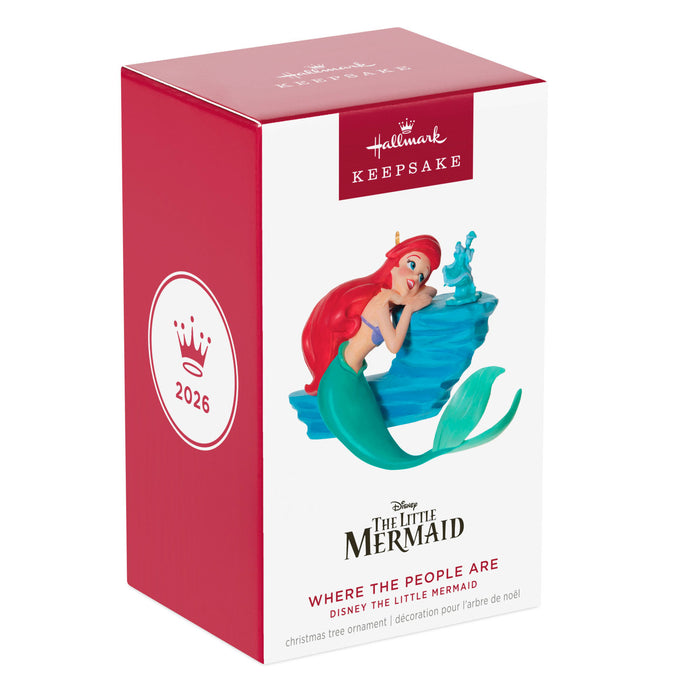 Hallmark Keepsake ornament packaging featuring Ariel from 'The Little Mermaid'.