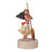 Statue of a character holding a paddle on a white background