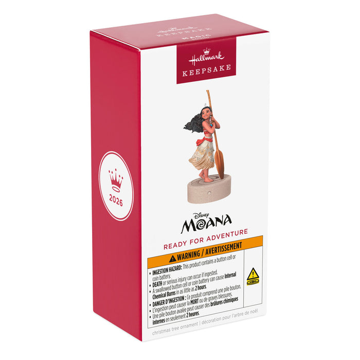 Hallmark Disney Moana ornament packaging on a white background