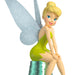 Animated character with fairy wings and green dress on a white background