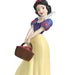 Figurine of a character from a fairy tale holding a basket with apples on a white background