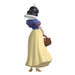 Snow White figurine holding a basket on a white background