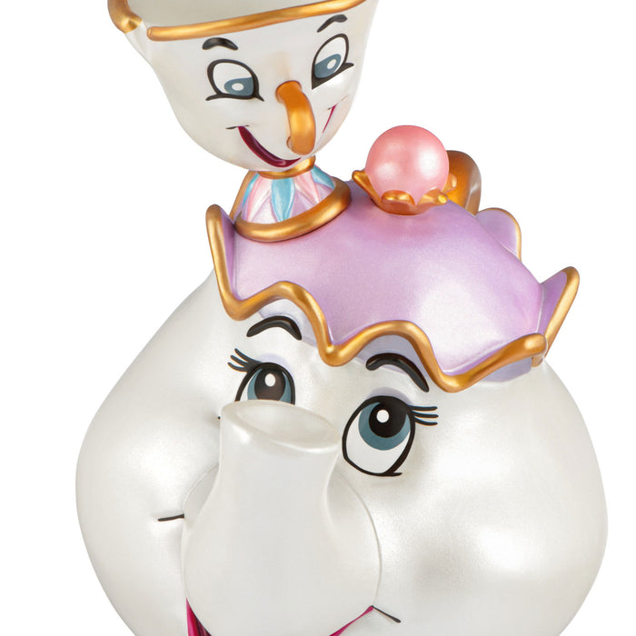 Animated character figurine with a white face and colorful hat on a white background