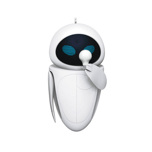 White robot with a black screen on a white background