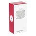Red and white box with text and a logo on a white background