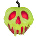 Toy apple with glowing red interior on a white background