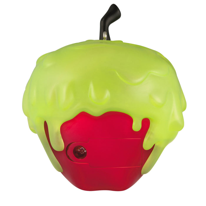 Toy apple with a red core on a white background