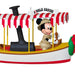 Decorative ornament of a boat with a character on it, featuring 'Jungle Cruise' text.
