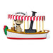 Model of a boat with a character inside, resembling a scene from 'Jungle Cruise'.