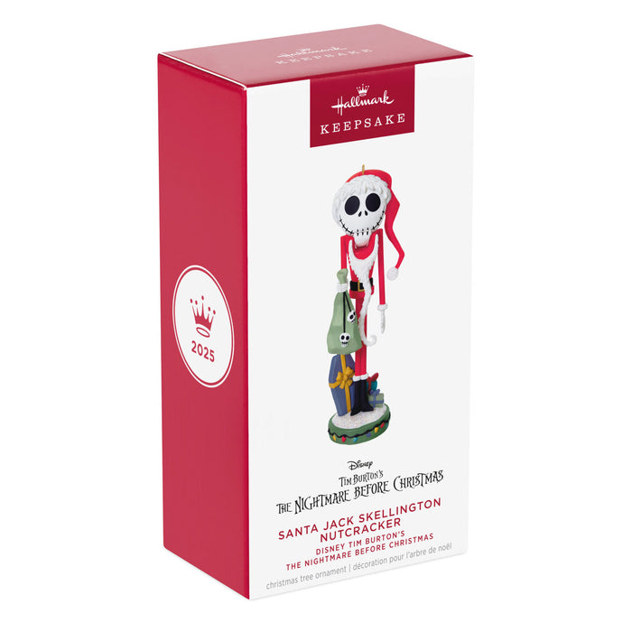 Disney Tim Burton's The Nightmare Before Christmas Santa Jack Skellington Nutcracker 2025 Ornament