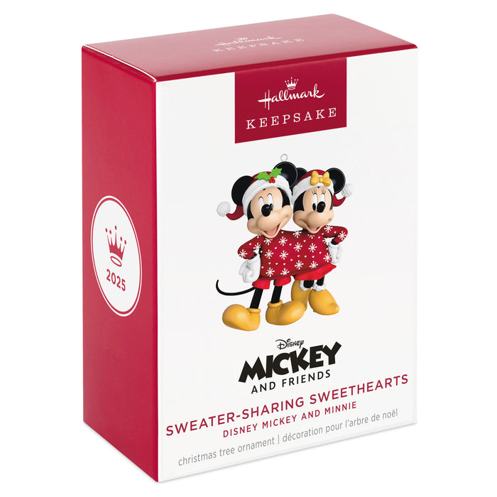 Disney Mickey and Minnie Sweater-Sharing Sweethearts 2025 Ornament