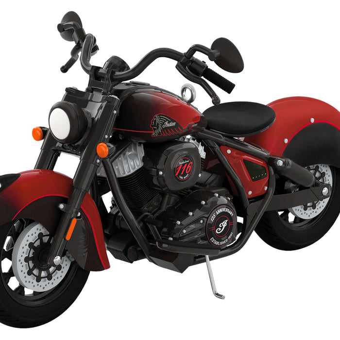 Red and black motorcycle on a white background